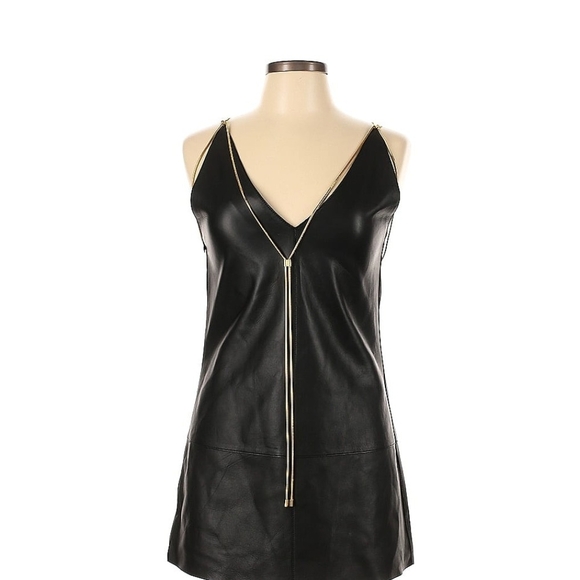 Alexis Dresses & Skirts - Alexis Black Leather Mini Dress